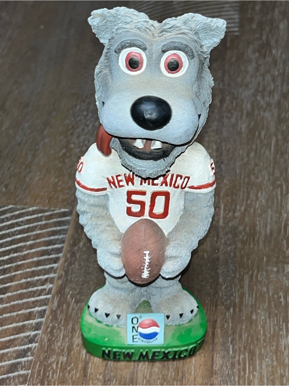 UNM Lobos University of New Mexico Bobble Head Rare Vintage Pepsi